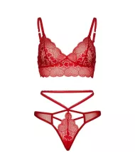 LEG AVENUE - ENSEMBLE 2 PIÈCES BRALETTE ET STRING EN DENTELLE S/M LEG AVENUE - ENSEMBLE 2 PIÈCES BRALETTE ET STRING EN DENTELLE S/M