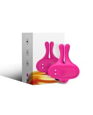 ARMONY - PINCES À TÉTONS MAGNÉTIQUES VIBRATOIRES EN FORME DE LAPIN ROSE