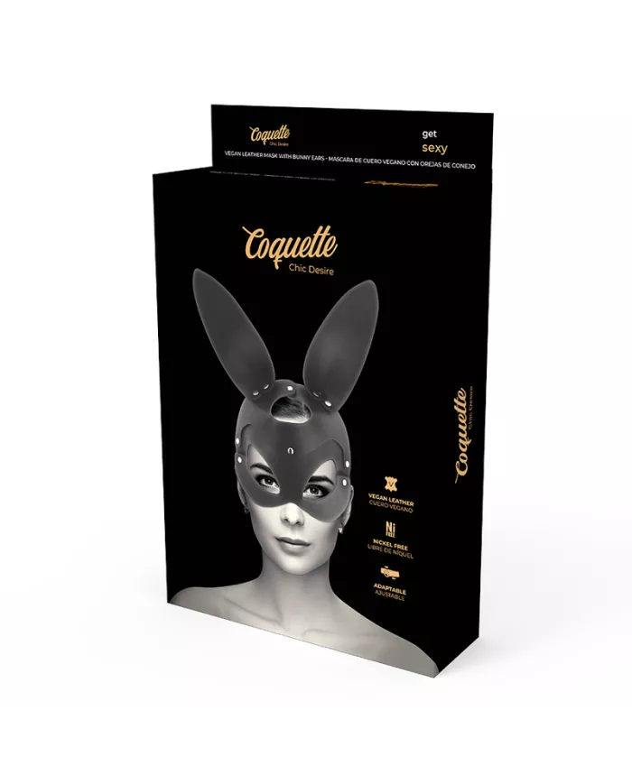 COQUETTE CHIC DESIRE - MASQUE EN CUIR VEGAN AVEC OREILLES DE LAPIN COQUETTE CHIC DESIRE - MASQUE EN CUIR VEGAN AVEC OREILLES DE LAPIN