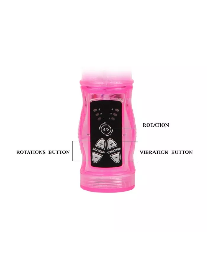 BAILE - MINI ROTATEUR LAPIN ROSE AVEC SUPERSTIMULATEUR BAILE - MINI ROTATEUR LAPIN ROSE AVEC SUPERSTIMULATEUR