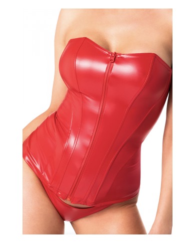 Corset rouge Mysteria F355 wetlook