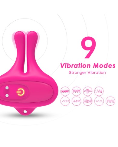 ARMONY - PINCES À TÉTONS MAGNÉTIQUES VIBRATOIRES EN FORME DE LAPIN ROSE