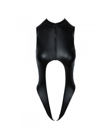 Body noir ouvert à l'entrejambe - Cotelli Lingerie