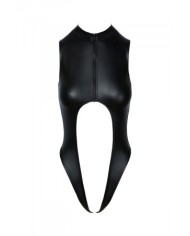 Body noir ouvert à l'entrejambe - Cotelli Lingerie