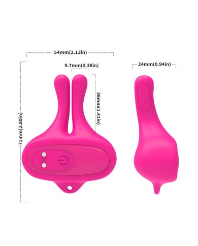 ARMONY - PINCES À TÉTONS MAGNÉTIQUES VIBRATOIRES EN FORME DE LAPIN ROSE