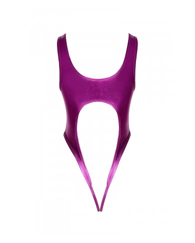 Body rose métallisé ouvert à l'entrejambe - Cotelli Lingerie