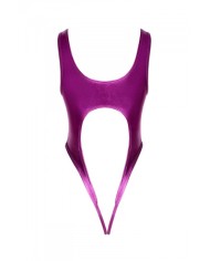 Body rose métallisé ouvert à l'entrejambe - Cotelli Lingerie