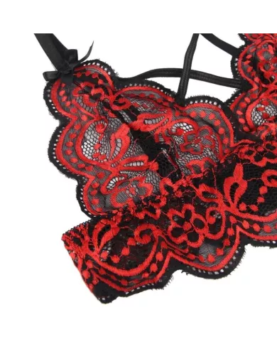 SUBBLIME - SET ENSEMBLE DEUX PIÈCES TOP ET CULOTTE EN DENTELLE L/XL SUBBLIME - SET ENSEMBLE DEUX PIÈCES TOP ET CULOTTE EN DENTELLE L/XL