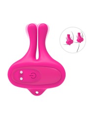 ARMONY - PINCES À TÉTONS MAGNÉTIQUES VIBRATOIRES EN FORME DE LAPIN ROSE