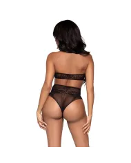 LEG AVENUE - ENSEMBLE DEUX PIÈCES HALTER CROP TOP & THONG CULOTTE TAILLE UNIQUE