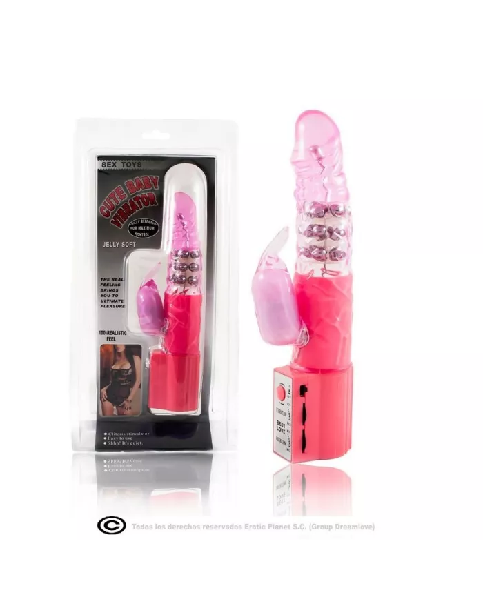 BAILE - ROTATEUR DE LAPIN ROSE AVEC SUPERSTIMULATEUR