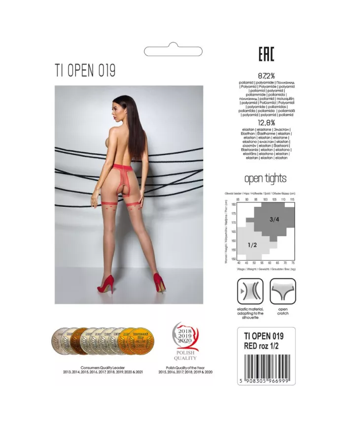 PASSION - TIOPEN 019 COLLANT ROUGE 3/4 20 DEN