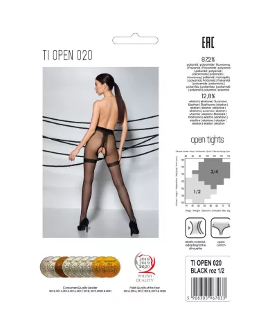 PASSION - TIOPEN 020 COLLANT NOIR 3/4 20 DEN