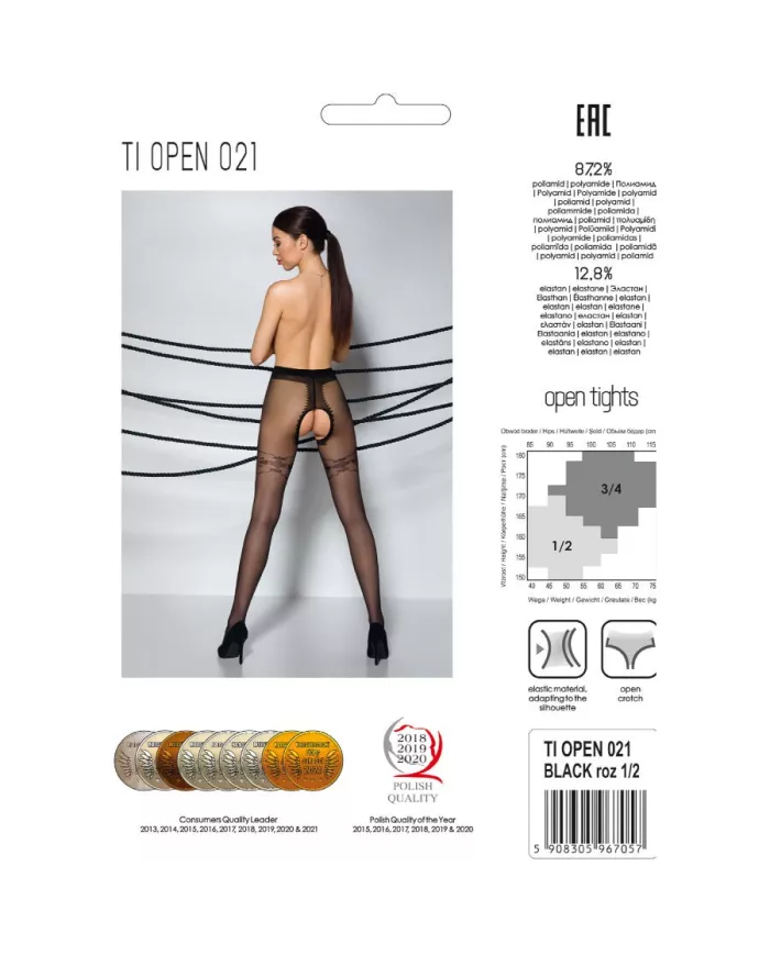 PASSION - TIOPEN 021 COLLANT NOIR 3/4 20 DEN