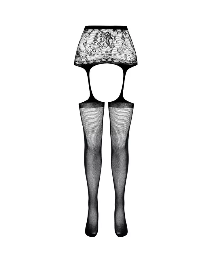 PASSION - COLLANT NOIR AVEC JARRETIÈRE S028 TAILLE UNIQUE PASSION - COLLANT NOIR AVEC JARRETIÈRE S028 TAILLE UNIQUE