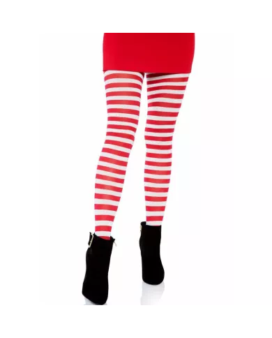 LEG AVENUE - COLLANTS  RAYURES BLANC/ROUGE