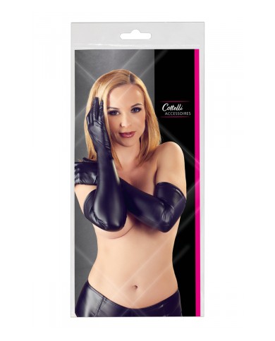 Longs gants noir mat - Cotelli Accessoires