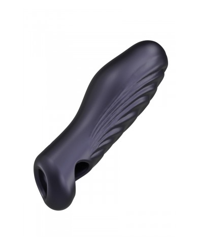 Gaine de pénis 3 en 1 Ryzer Black Plum - Man Wan