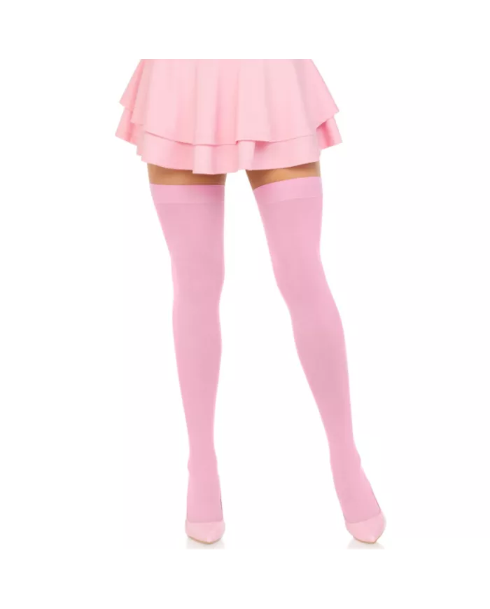 LEG AVENUE - CUISSES HAUTES EN NYLON ROSE LEG AVENUE - CUISSES HAUTES EN NYLON ROSE