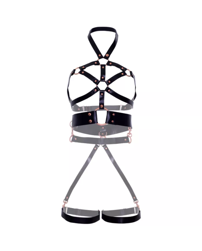 LEG AVENUE - HARNAIS DE CORPS EN CUIR VÉGÉTALIEN NOIR L LEG AVENUE - HARNAIS DE CORPS EN CUIR VÉGÉTALIEN NOIR L