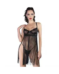 CHILIROSE - CR 4496 BABYDOLL NOIR L/XL CHILIROSE - CR 4496 BABYDOLL NOIR L/XL