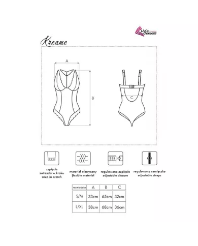 LIVCO CORSETTI FASHION - KREAME LC 90546 CORPS NOIR L/XL