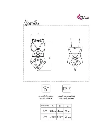 LIVCO CORSETTI FASHION - CORPS NAMILLEN LC 90528 NOIR L/XL