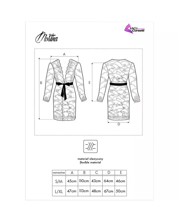 LIVCO CORSETTI FASHION - MOSTINA LC 90641 ROBE G NOIRE L/XL