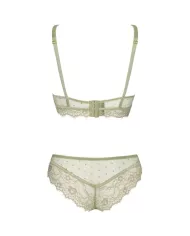 LIVCO CORSETTI FASHION - PINE LC 90667 SOUTIEN-GORGE + CULOTTE KAKI