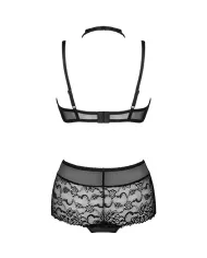 LIVCO CORSETTI FASHION - LINERA FOR THE SENSES COLLECTION SOUTIEN-GORGE + CULOTTE NOIR
