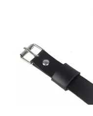 SUBBLIME - HARNAIS DE JAMBE CHAÎNE CUIR NOIR TAILLE UNIQUE