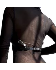 SUBBLIME - HARNAIS POITRINE EN CUIR NOIR TAILLE UNIQUE