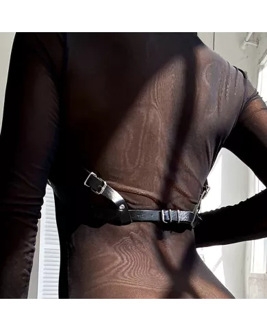 SUBBLIME - HARNAIS POITRINE EN CUIR NOIR TAILLE UNIQUE SUBBLIME - HARNAIS POITRINE EN CUIR NOIR TAILLE UNIQUE