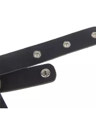 SUBBLIME - HARNAIS POITRINE CHAÎNE S EN CUIR NOIR TAILLE UNIQUE