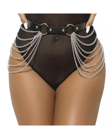 SUBBLIME - CHAÃŽNE CUIR CEINTURE NOIRE TAILLE UNIQUE SUBBLIME - CHAÃŽNE CUIR CEINTURE NOIRE TAILLE UNIQUE