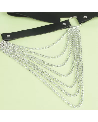 SUBBLIME - CHAÃŽNE CUIR CEINTURE NOIRE TAILLE UNIQUE SUBBLIME - CHAÃŽNE CUIR CEINTURE NOIRE TAILLE UNIQUE