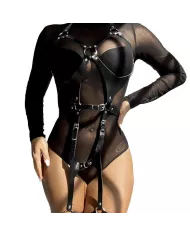 SUBBLIME - HARNAIS COMPLET AVEC BOUCLES EN CUIR NOIR TAILLE UNIQUE