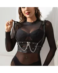 SUBBLIME - HARNAIS CORSET AVEC CHAÎNE DÉTAIL TAILLE UNIQUE SUBBLIME - HARNAIS CORSET AVEC CHAÎNE DÉTAIL TAILLE UNIQUE