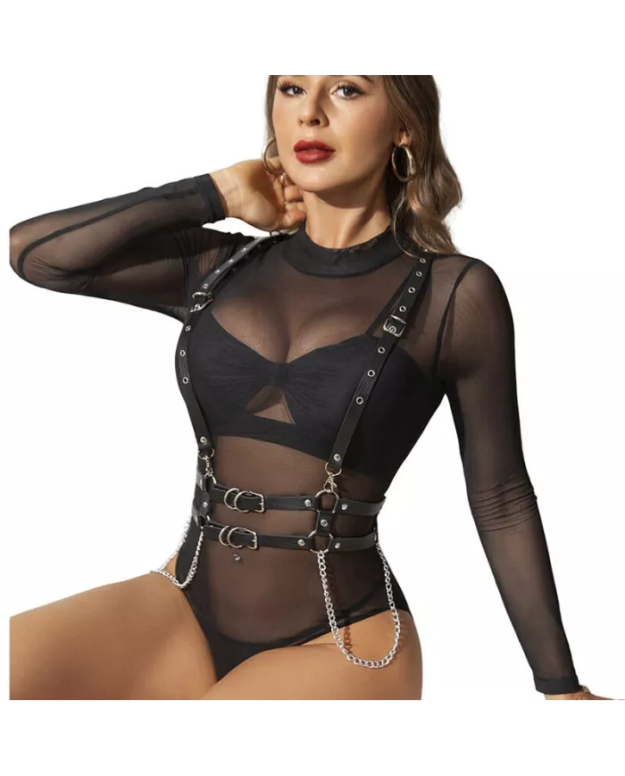 SUBBLIME - HARNAIS AVEC SANGLES ET CHAÎNE DÉTAILS TAILLE UNIQUE SUBBLIME - HARNAIS AVEC SANGLES ET CHAÎNE DÉTAILS TAILLE UNIQUE