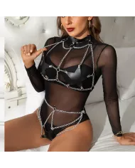 SUBBLIME - HARNAIS COMPLET AVEC CHAÎNE OILE DÉTAIL TAILLE UNIQUE SUBBLIME - HARNAIS COMPLET AVEC CHAÎNE OILE DÉTAIL TAILLE UNIQUE