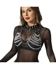 SUBBLIME - SOUTIEN-GORGE HARNAIS ET COLLIER AVEC CHAÎNE S TAILLE UNIQUE