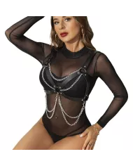 SUBBLIME - SOUTIEN-GORGE HARNAIS AVEC CHAÎNE DÉTAIL TAILLE UNIQUE SUBBLIME - SOUTIEN-GORGE HARNAIS AVEC CHAÎNE DÉTAIL TAILLE UNIQUE