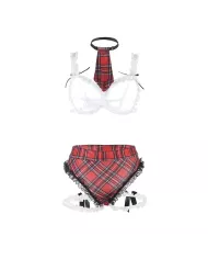 SUBBLIME - COSTUME D'ÉCOLIÈRE SEXY AVEC SOUTIEN-GORGE L/XL SUBBLIME - COSTUME D'ÉCOLIÈRE SEXY AVEC SOUTIEN-GORGE L/XL