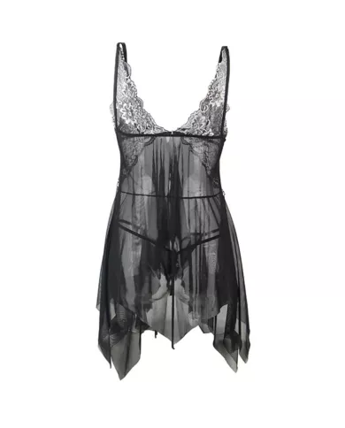 SUBBLIME - BABYDOLL TISSU TULLE POITRINE DENTELLE S/M