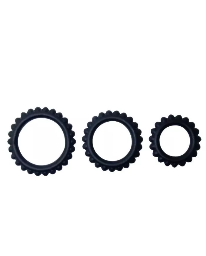 BAILE - TITAN SET 3 PCS COCK RING NOIR 2.8 + 2.4 + 1.9 CM BAILE - TITAN SET 3 PCS COCK RING NOIR 2.8 + 2.4 + 1.9 CM