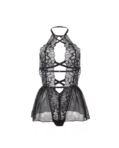 SUBBLIME - TEDDY HALTER NECK DOS NU DENTELLE NOIR S/M