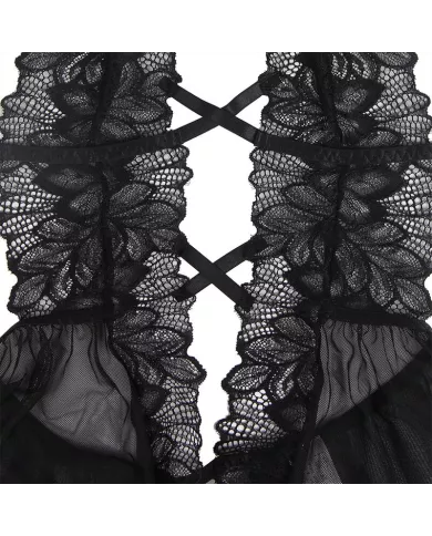 SUBBLIME - TEDDY HALTER NECK DOS NU DENTELLE NOIR L/XL