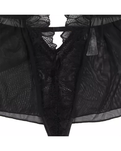 SUBBLIME - TEDDY HALTER NECK DOS NU DENTELLE NOIR L/XL