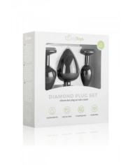 Kit entrainement 3 Butt plugs noir - Easy Toys