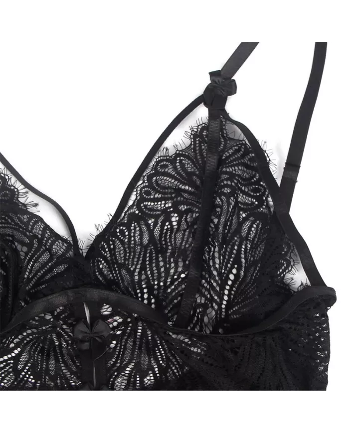 SUBBLIME - BABYDOLL  BRETELLES EN DENTELLE RÉGLABLES NOIR S/M